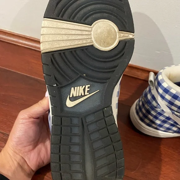 NIKE ‼️VINTAGE‼️DUNK HIGH SKINNY MIDNIGHT PLAID / Size 6 - Picture 6 of 10